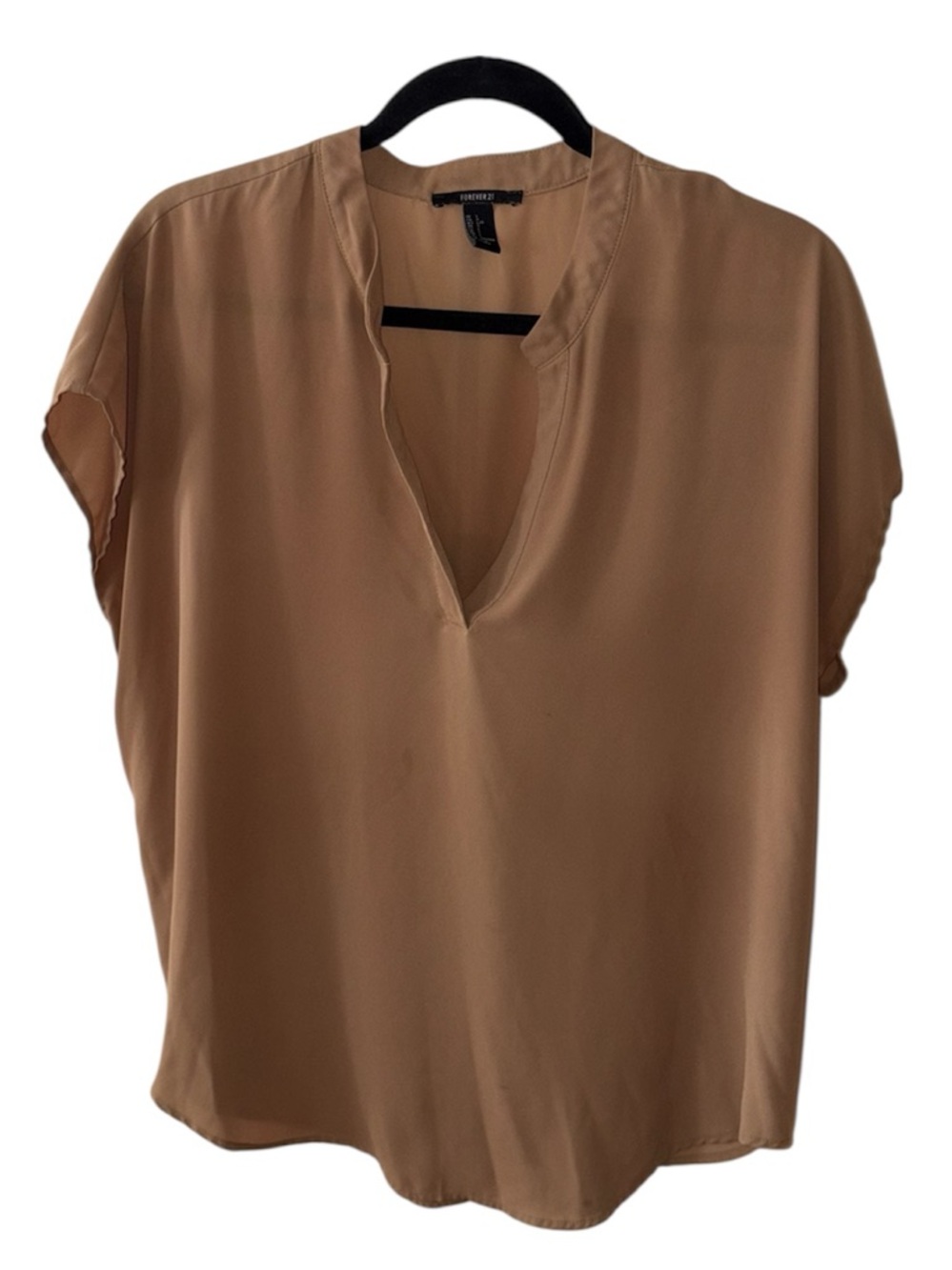 Tan Chiffon Top